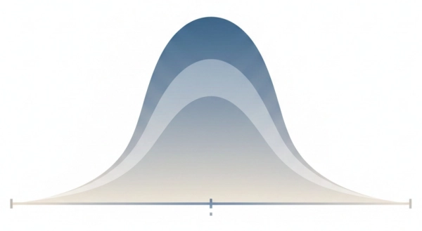 Bell curve showing average IQ distribution in the United States centered around 100