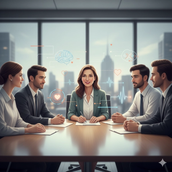 Emotional intelligence in leadership shown through empathy, communication, and trust