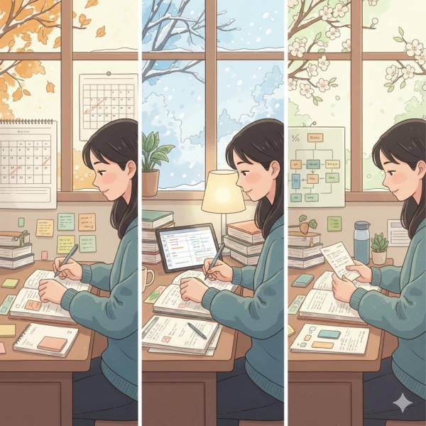 Student demonstrating consistent study habits and long-term academic effort related to GPA