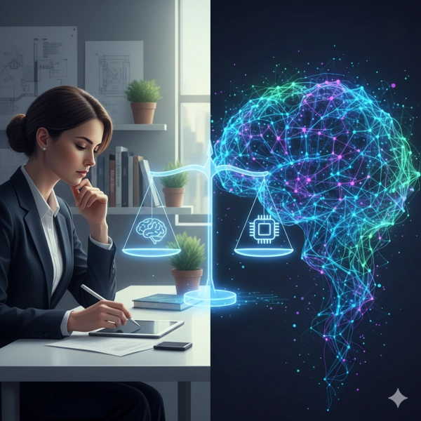 Human cognitive intelligence contrasted with artificial intelligence in recruitment