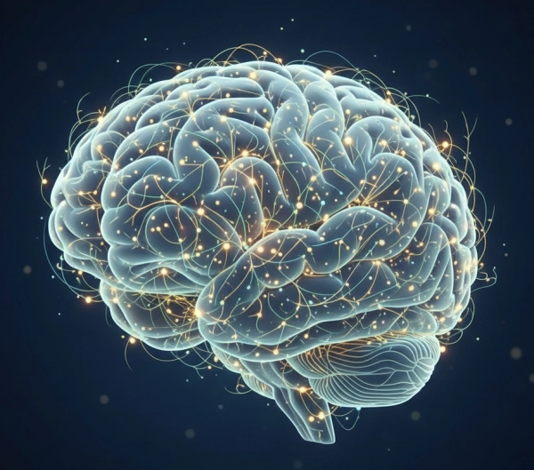 Illustration of brain improvement through neuroplasticity, showing learning, focus, and cognitive growth