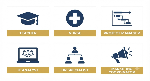 Best career paths for IQ 110 — teacher, nurse, project manager, analyst, marketer