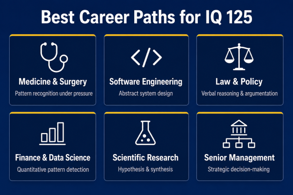 Best career paths for people with an IQ of 125