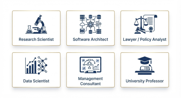 Career paths for IQ 132 — scientist, lawyer, software architect, consultant, professor