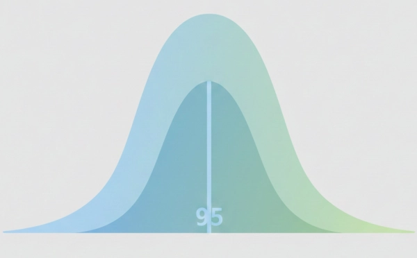 Illustration showing IQ 95 within the normal average intelligence range on a bell curve