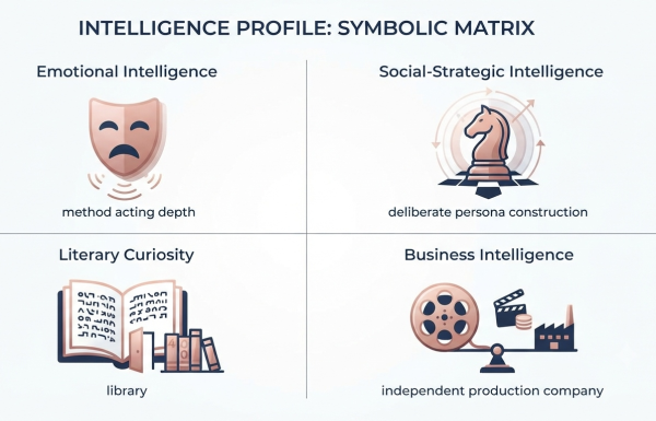 Four dimensions of Marilyn Monroe's intelligence — emotional, social-strategic, literary, business