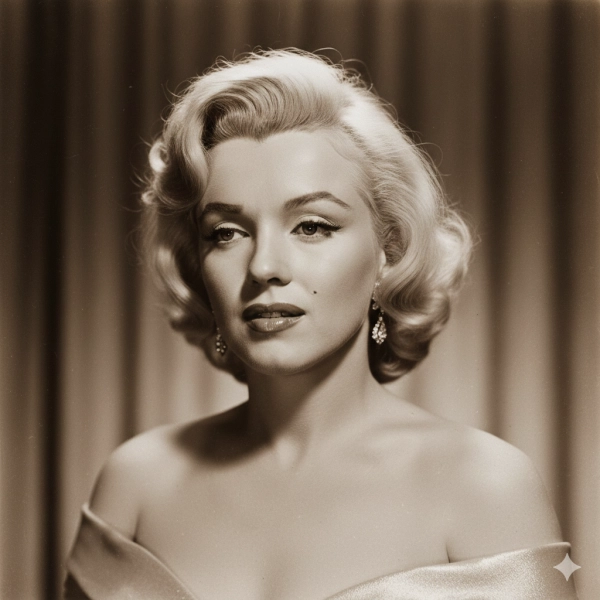 Marilyn Monroe, the iconic Hollywood actress often underestimated despite rumors of a very high IQ