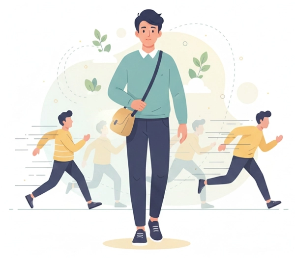 Person learning and growing at their own pace, illustrating that not being naturally smart does not limit success or personal development