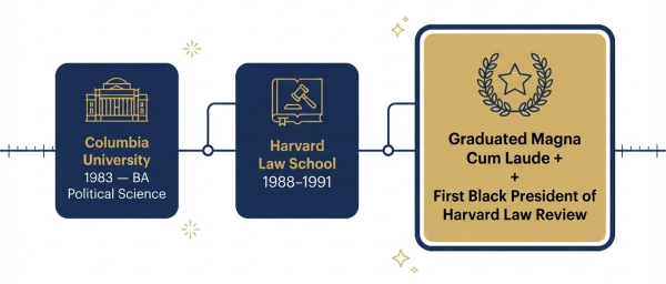 Barack Obama's Harvard Law School credentials — magna cum laude, first Black Harvard Law Review president