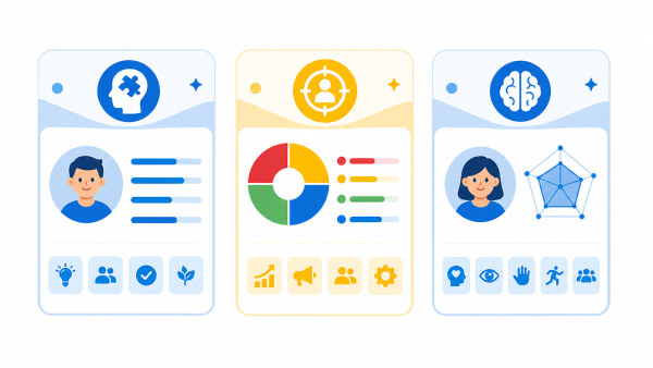 Three personality tests at CheckIQFree: MBTI, DISC Assessment, and DMIT Test