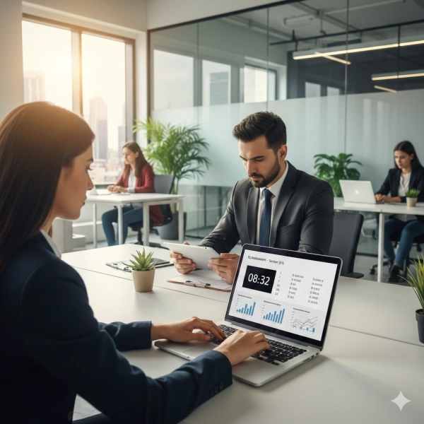 Recruitment IQ test used by employers during the hiring process