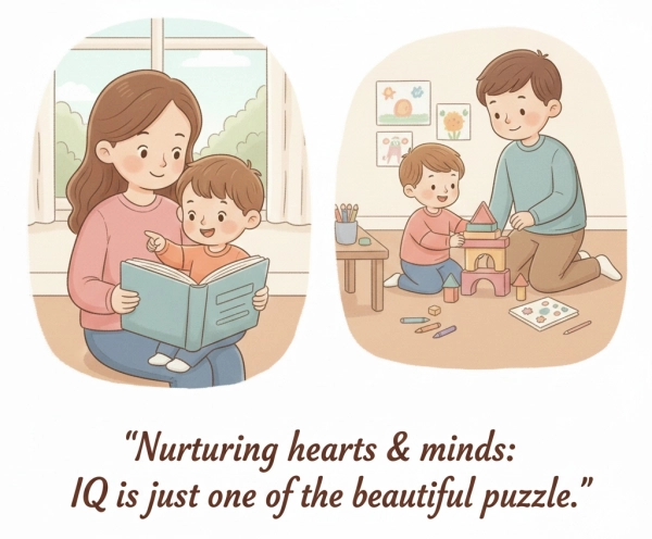 Parents supporting children’s intellectual and emotional development beyond IQ scores