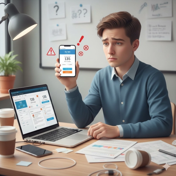 Taking multiple online IQ tests too often can lead to misleading or inflated results