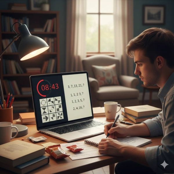 Practicing timed IQ test questions to improve speed and accuracy