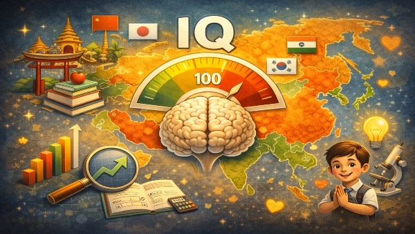 Average IQ in Asia