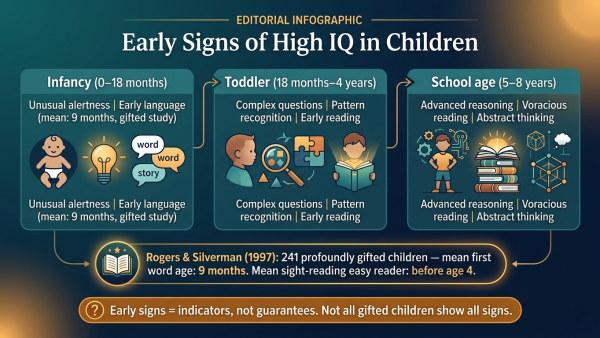 early signs high IQ child, gifted child early signs, signs intelligent child, gifted baby signs, early indicators gifted toddler
