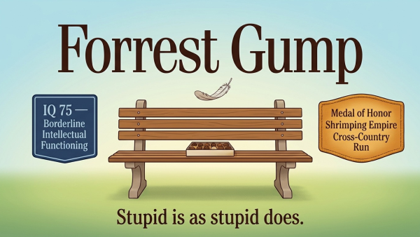 Forrest Gump IQ, Forrest Gump IQ 75, what is Forrest Gump IQ, Forrest Gump intelligence, Forrest Gump borderline IQ