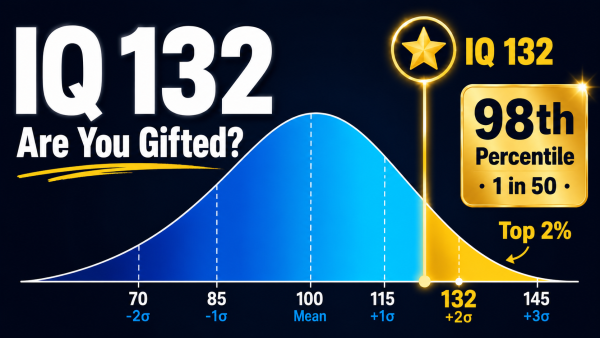 IQ 132, IQ score 132, IQ of 132, IQ 132 meaning, IQ 132 percentile, IQ 132 gifted, IQ 132 Mensa, IQ 132 careers