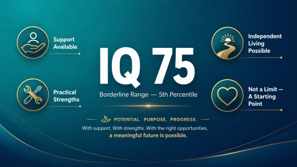 IQ 75 meaning, IQ 75 borderline, what does IQ 75 mean, IQ 75 support, borderline intellectual functioning
