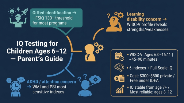 IQ test child 6 12, WISC-V children, child IQ test guide, gifted testing children, when to test child IQ