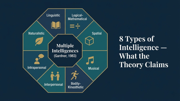 multiple intelligences theory, Howard Gardner multiple intelligences, 8 types of intelligence, Gardner theory criticism evidence, multiple intelligences vs IQ
