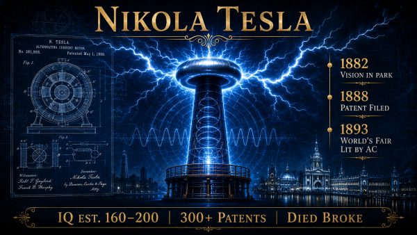 Nikola Tesla IQ, Nikola Tesla intelligence, Tesla IQ score, Nikola Tesla genius, Tesla IQ estimated