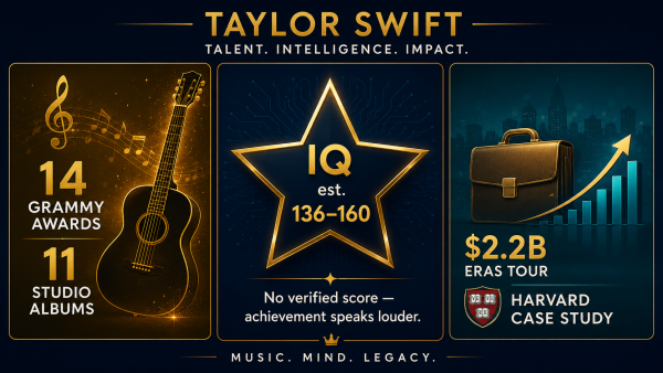 Taylor Swift IQ, Taylor Swift intelligence, how smart is Taylor Swift, Taylor Swift business genius, Taylor Swift IQ score