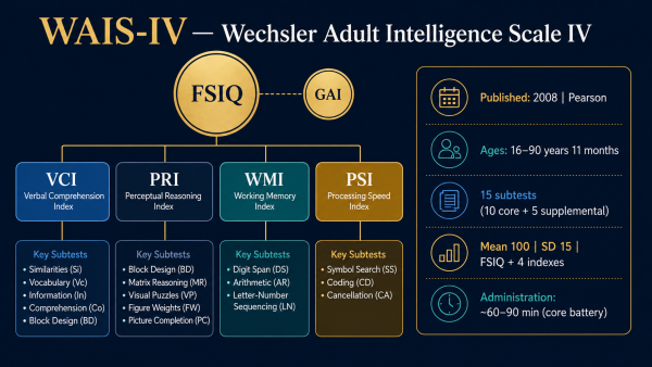 WAIS-IV, WAIS IV subtests, WAIS-IV index scores, WAIS-IV interpretation, Wechsler Adult Intelligence Scale fourth edition
